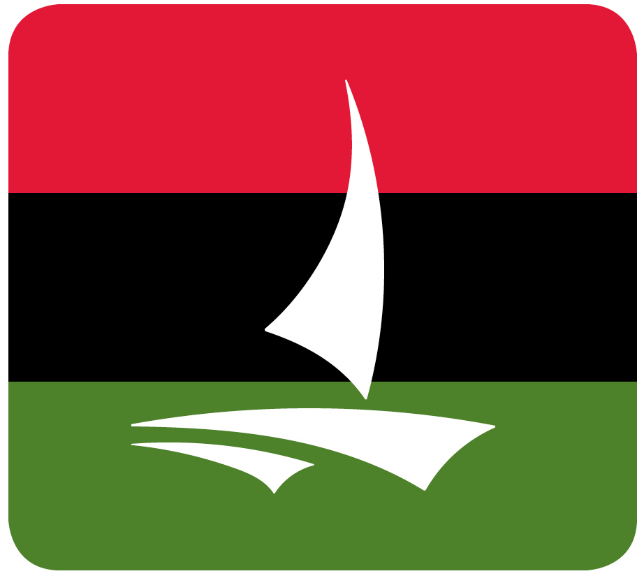 A Black Liberty Flag in Red Black and Green Color