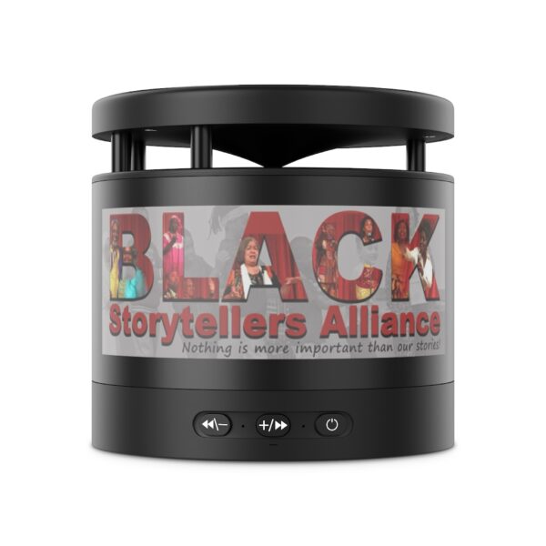 Black Storytellers Alliance Logo Metal Bluetooth Speaker And Wireless Charging Pad