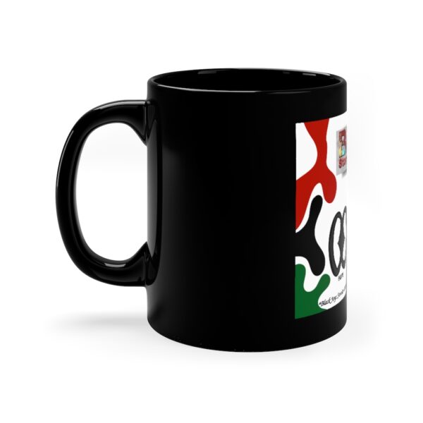 Black Storytellers Alliance Fall 2021 Festival Artwork With Logo And Adinkra Symbols Black Coffee Mug, 11oz