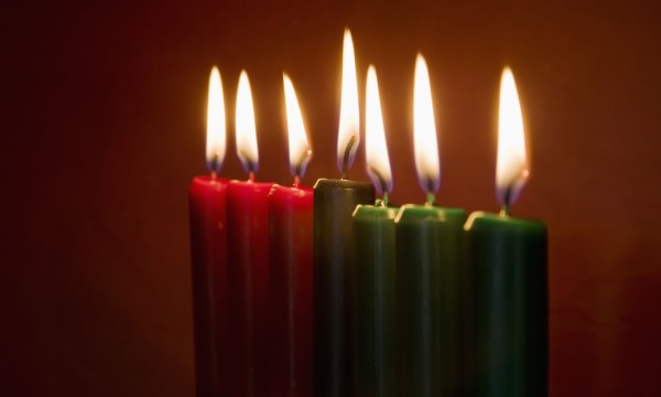 Glowing Candles With Light in the Dark