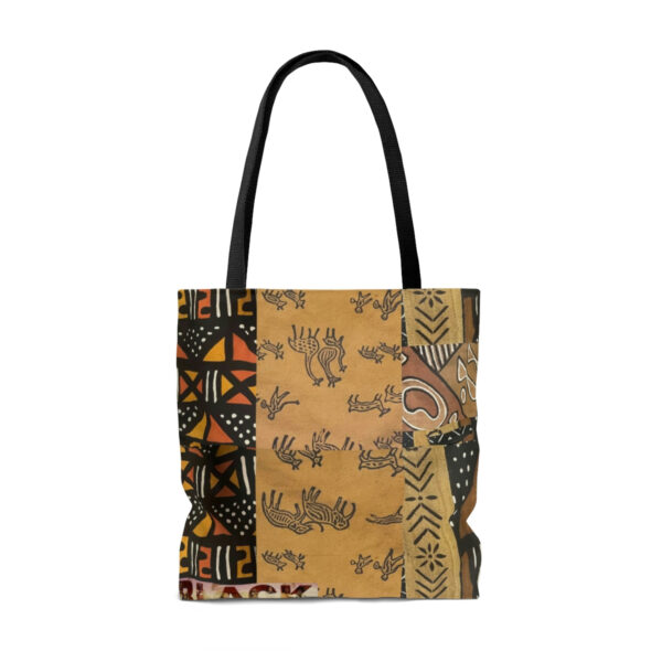 A Tote Bag With Tribal Printing and Straps