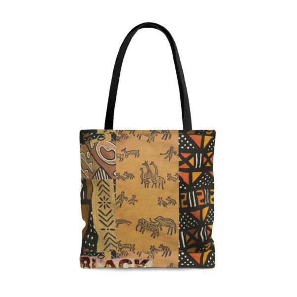 A Parchment Style Tote Bag in Brown and Black Themes