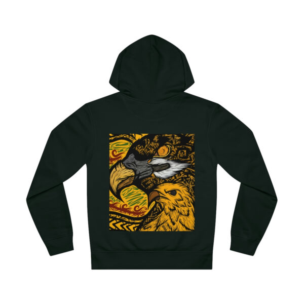 A Black Color Hoodie With an Eagle Figure Large