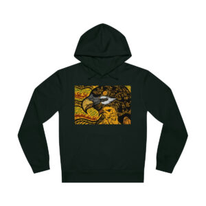 A Black Color Hoodie With an Eagle Figure